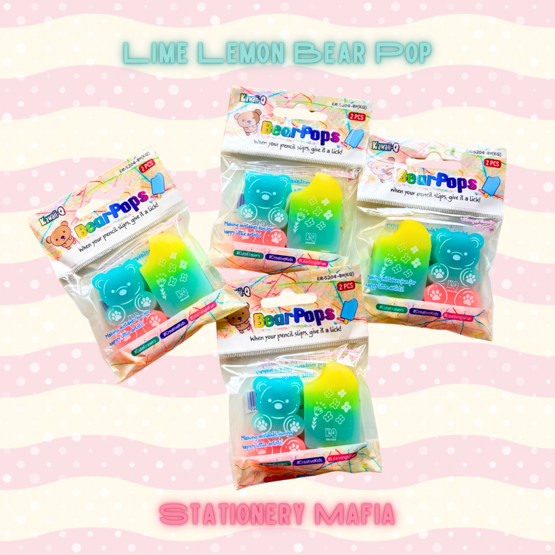 Bear & Popsicle eraser duo