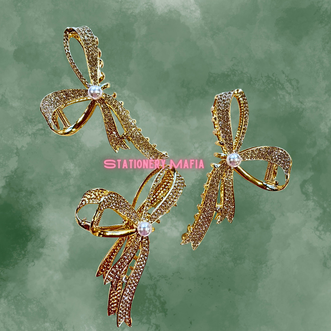 Regency Pearl Bow Clip