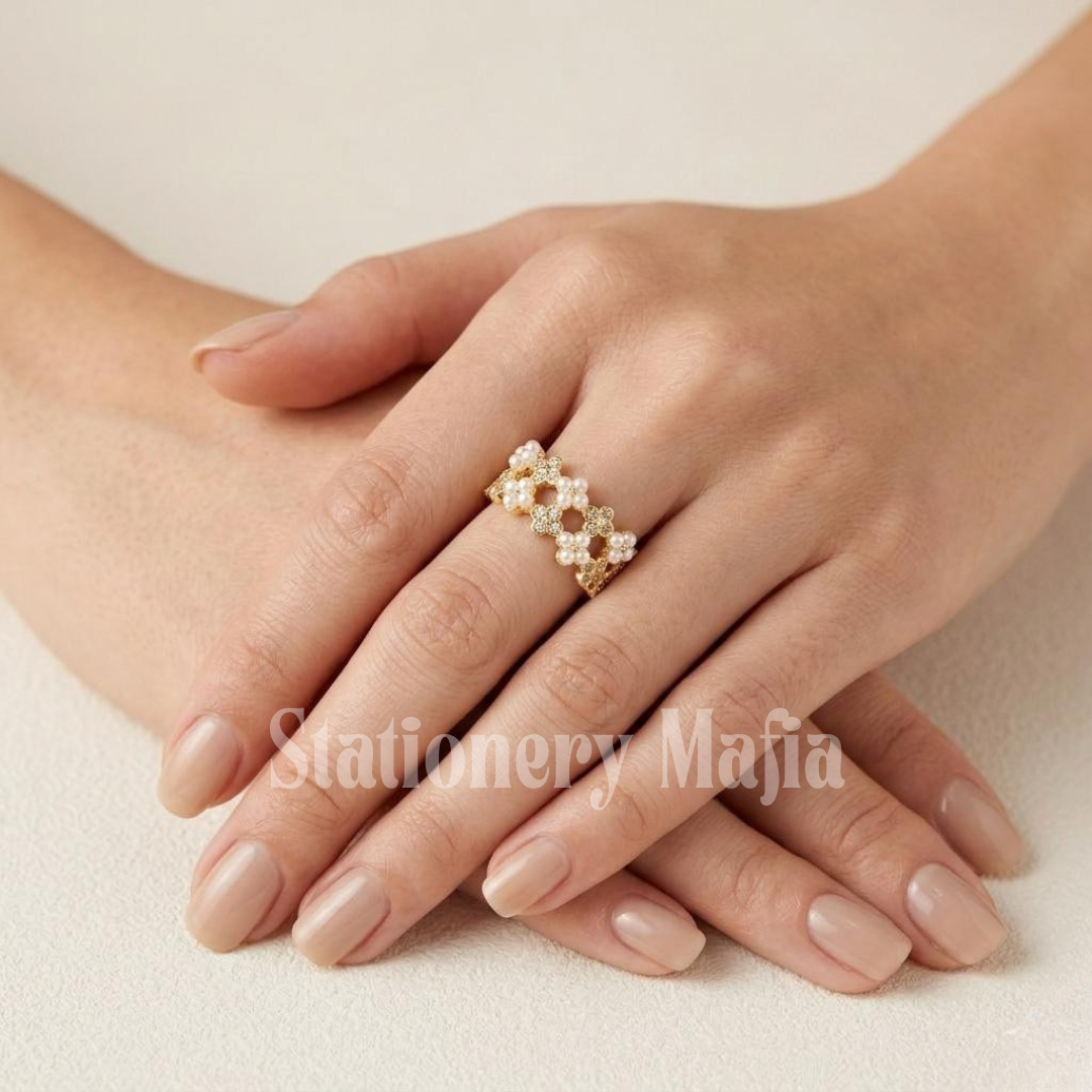 Pearl Moonflower Ring