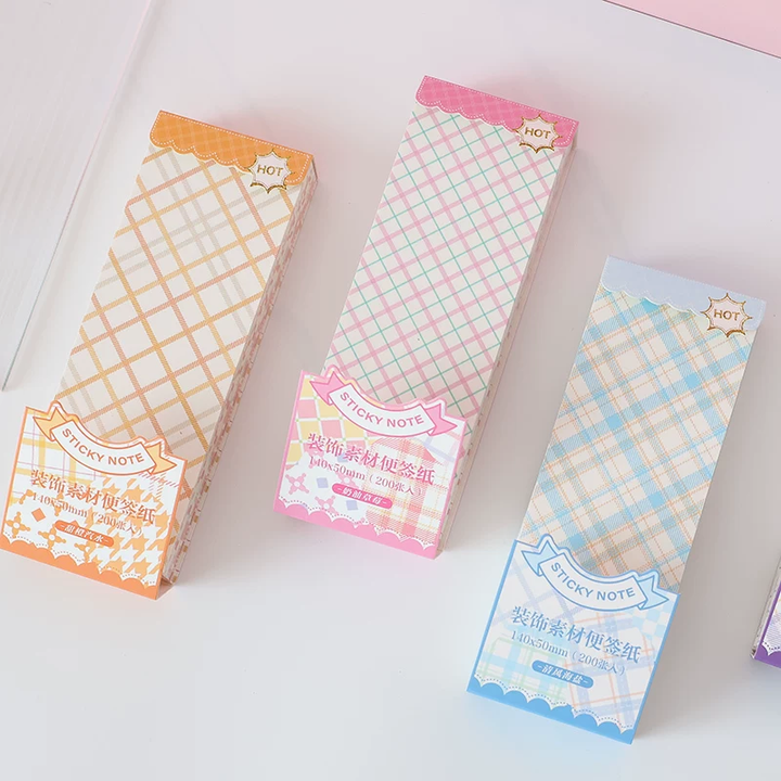 Pastel Grid Memo Pad