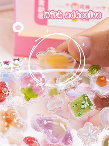 3D Embossed Kawaii Stickers