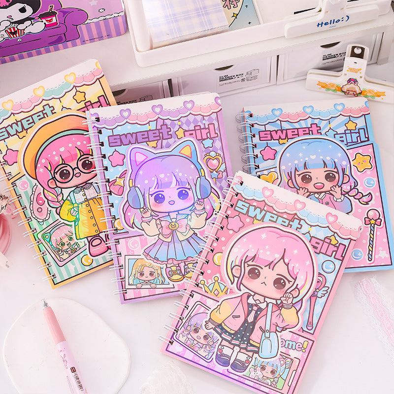 Sweet Girl Kawaii Spiral Notebook
