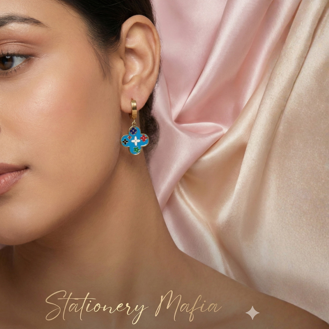 Parisian Clover Drop Earrings