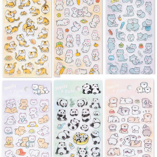 Kawaii Animals Sticker Sheet