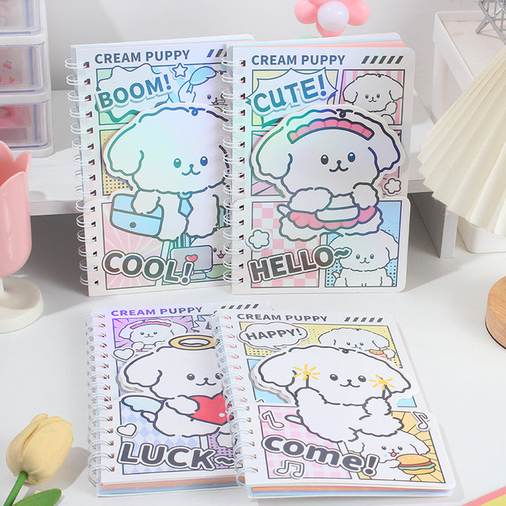 Cream Puppy Spiral Notebook