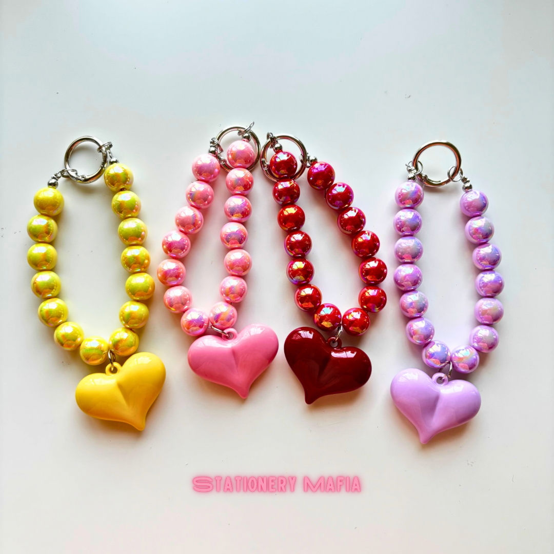 Sweetheart Beaded Phone Charm