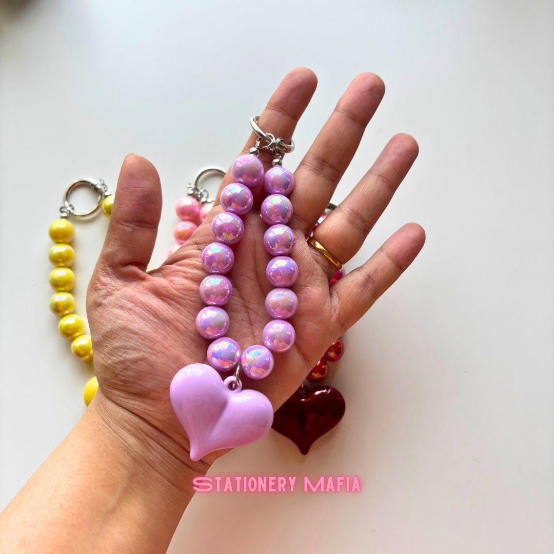 Sweetheart Beaded Phone Charm