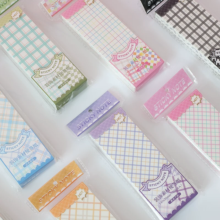 Pastel Grid Memo Pad
