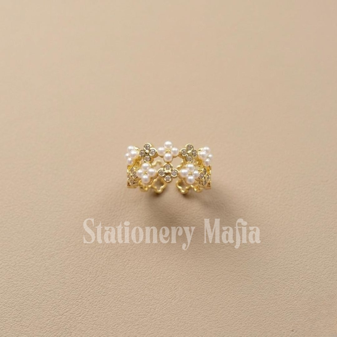 Pearl Moonflower Ring