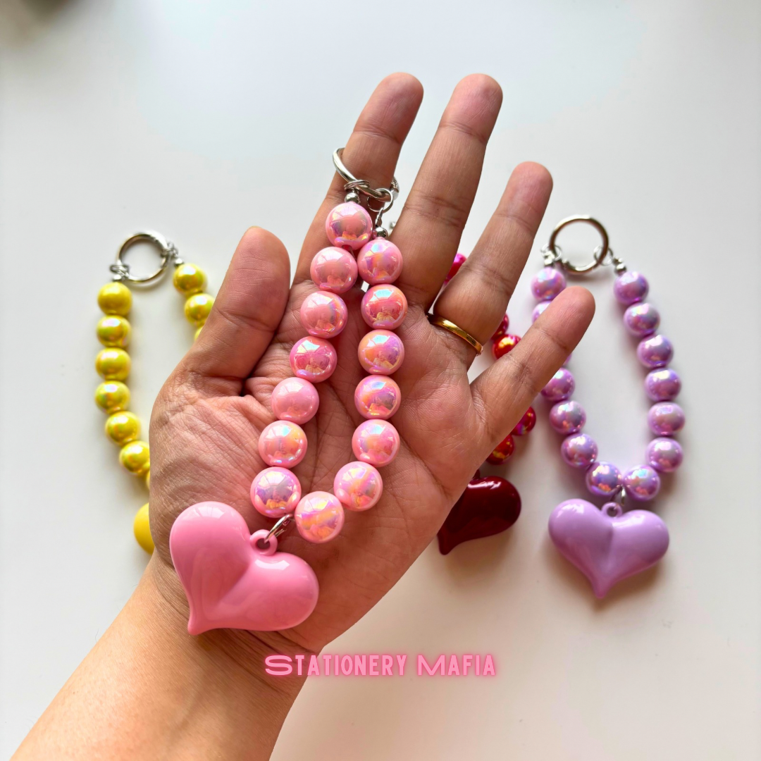 Sweetheart Beaded Phone Charm