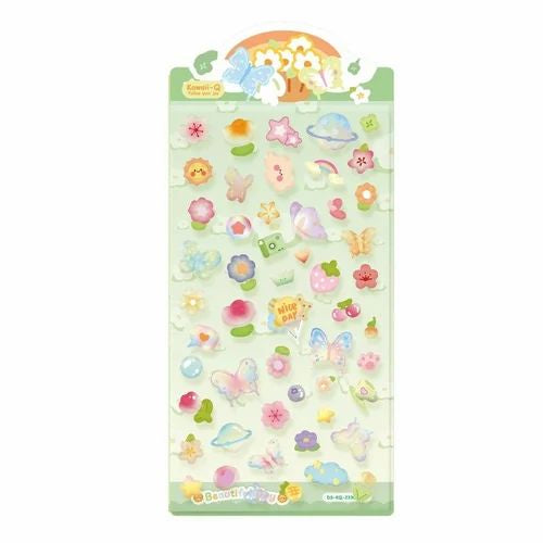 3D Embossed Kawaii Stickers