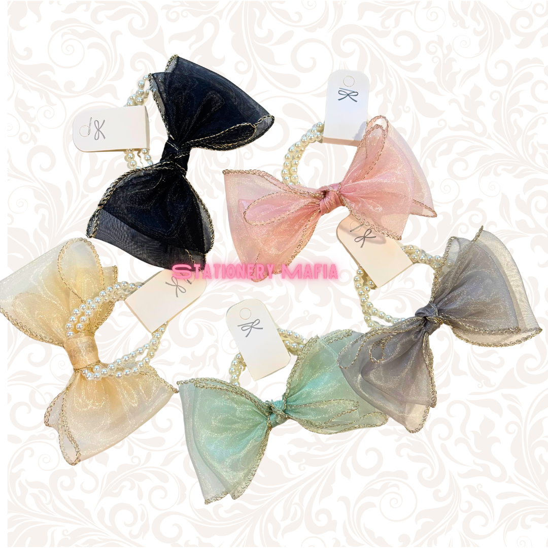 Pearl Veil Sheer Scrunchie