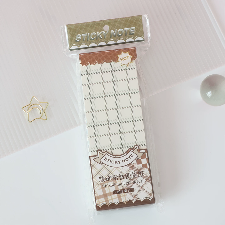 Pastel Grid Memo Pad