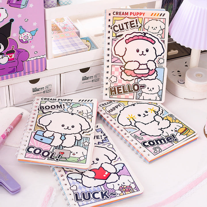 Cream Puppy Spiral Notebook