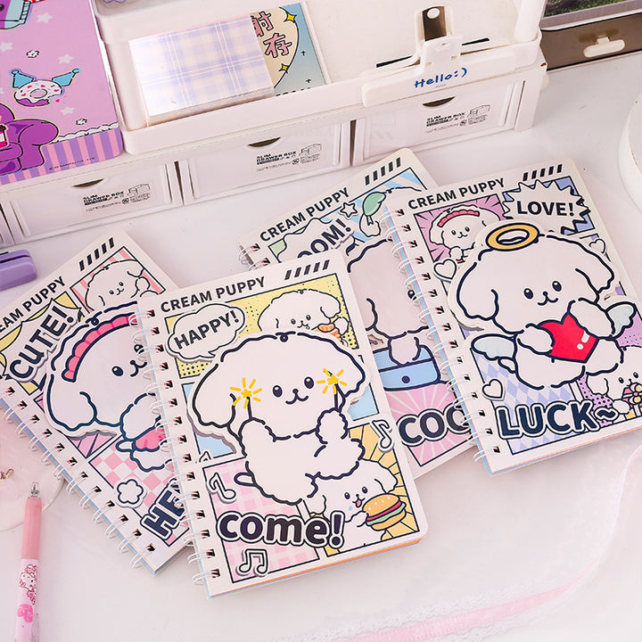 Cream Puppy Spiral Notebook