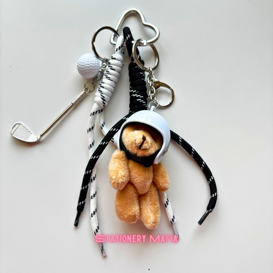 Golf Teddy Bag Charm