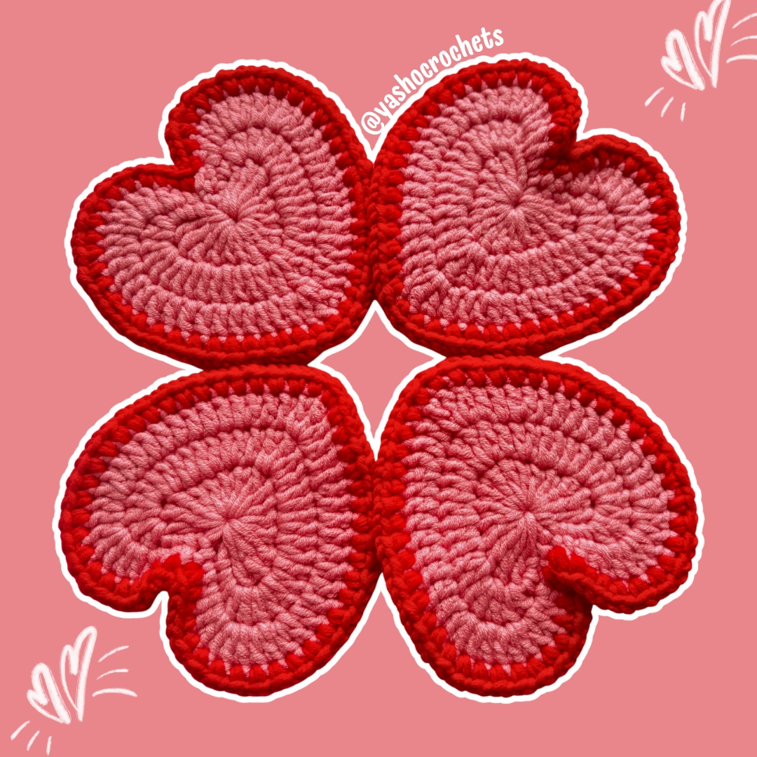 Crochet Love Bloom Coasters