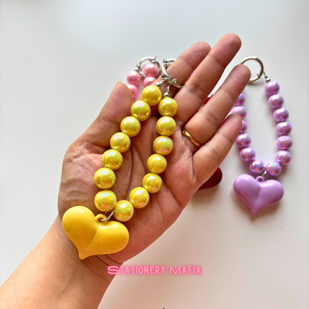 Sweetheart Beaded Phone Charm
