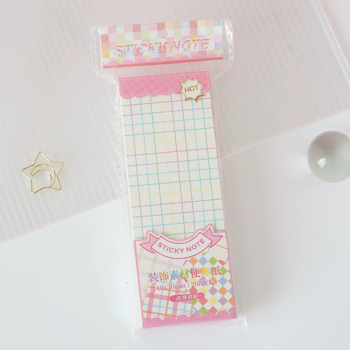 Pastel Grid Memo Pad