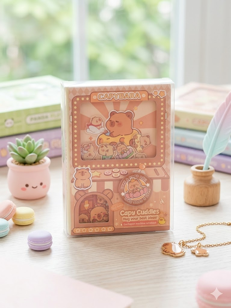 Kawaii Gachapon Machine Notebook