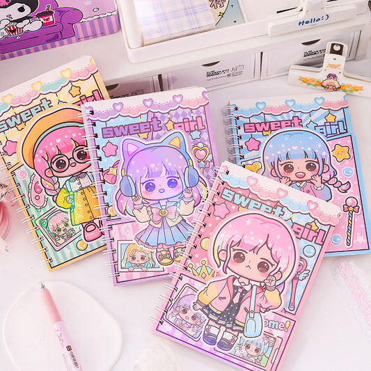 Sweet Girl Kawaii Spiral Notebook