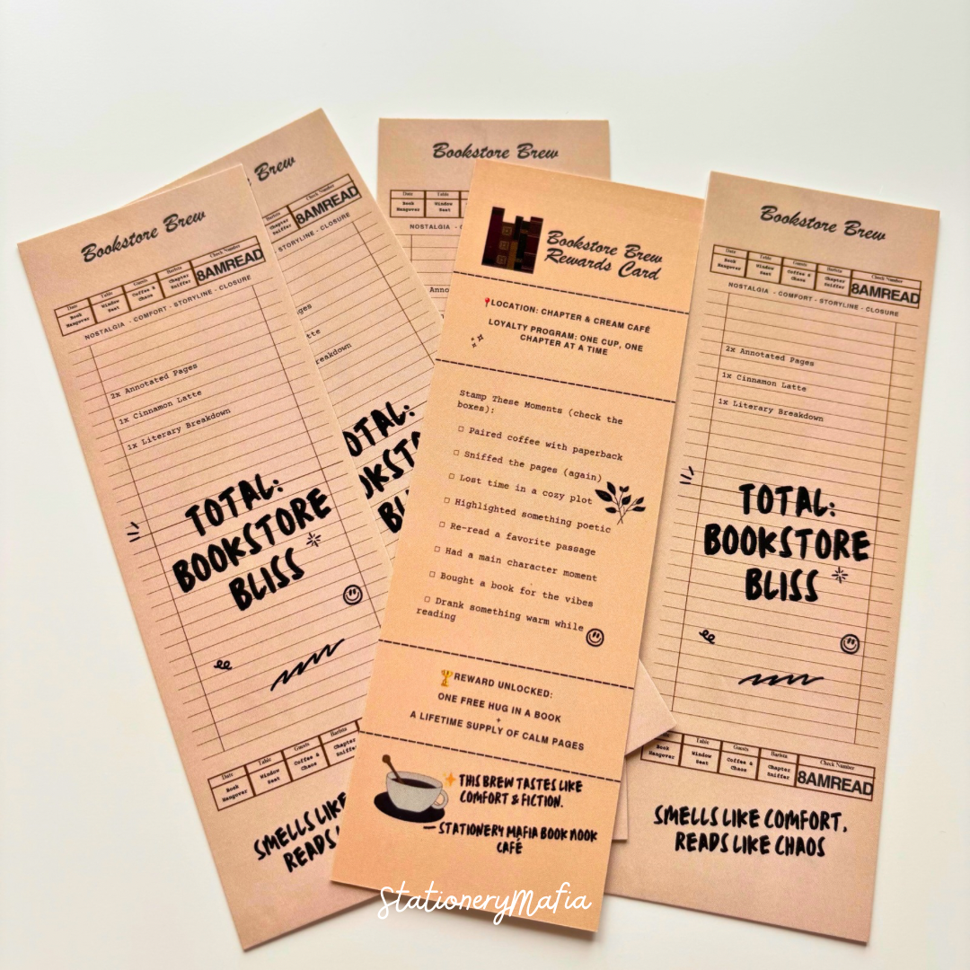 📚🧾 Fictional Receipts – Bookmark Collection