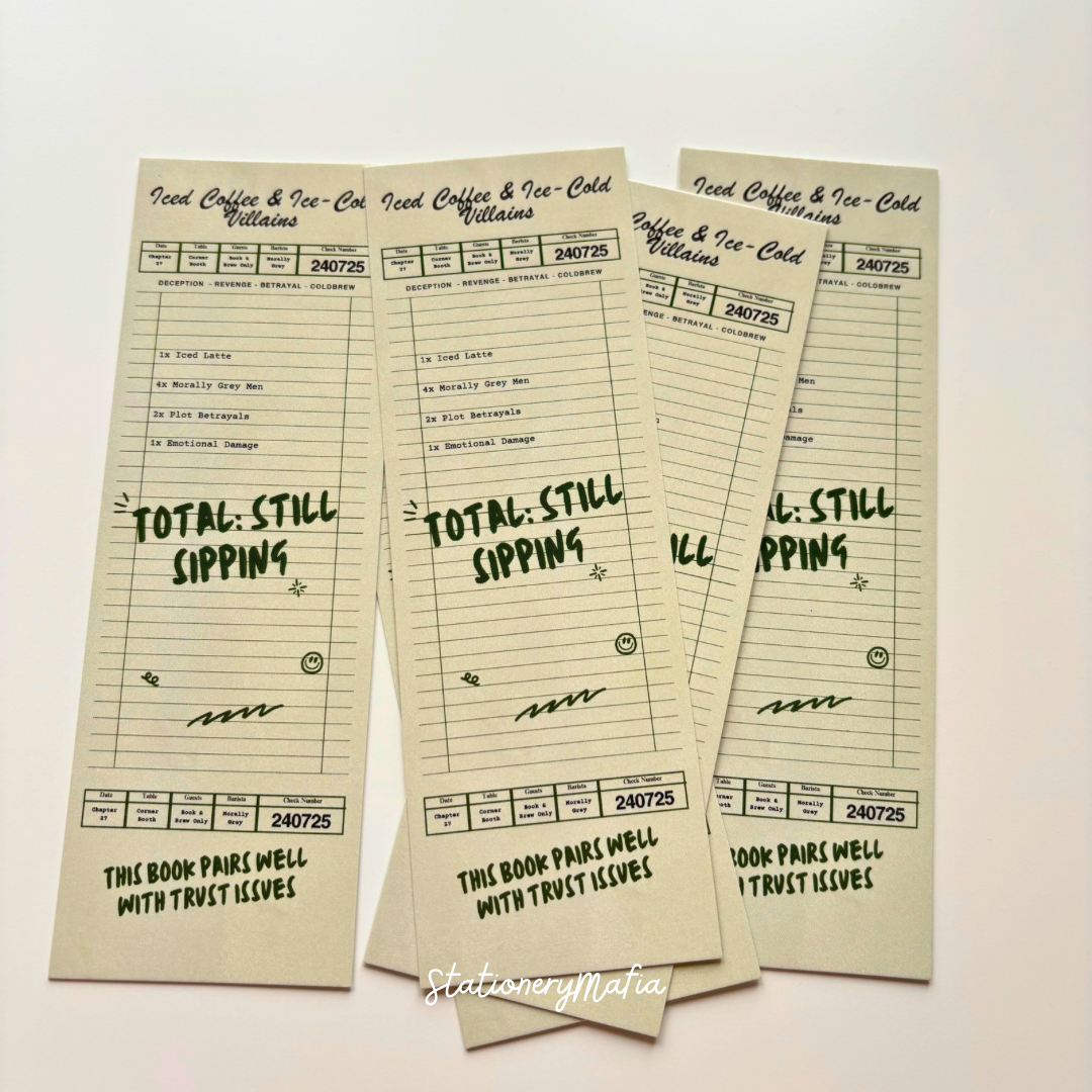📚🧾 Fictional Receipts – Bookmark Collection