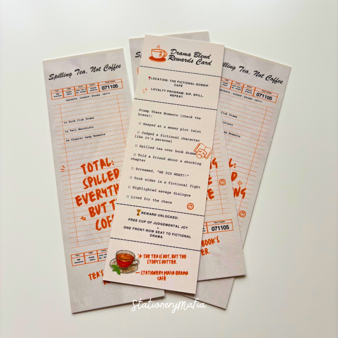 📚🧾 Fictional Receipts – Bookmark Collection